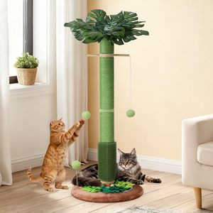 Poste Rascador para Gatos Starmon, Postes Rascadores de Sisal para Gatos de Interior, Cepillo de Autolimpieza, Tapete Olfativo y Pelota de Madera Interactiva - Product Image 1