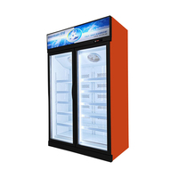 Vitrine Réfrigérée Commerciale à Double Porte Vitrée pour Supermarchés et Magasins de Détail