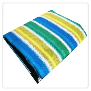 Blue and white stripes sunscreen net balcony whole volume outdoor home shading net outdoor 6 pin cover PE shading net