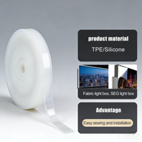 Bande de fixation en silicone et TPE écologique pour système de tissu tendu - Bande de canal SEG durable