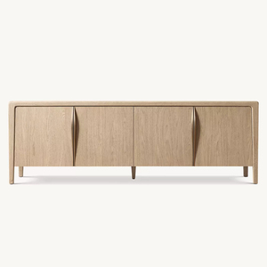 RH GAEL OAK Media Console Meuble <span class=keywords><strong>TV</strong></span> moderne <span class=keywords><strong>en</strong></span> chêne massif Centre de divertissement de luxe écologique et durable pour salon Convient aux téléviseurs - Product Image 4