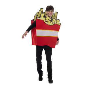 Disfraz de Papas Fritas para Adultos, Disfraz de Fiesta de Halloween con Temática de Comida, Traje de Fantasía - Product Image 1