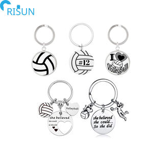 الجملة المعادن الطائرة المفاتيح المخصصة شعار المينا النقش كرة معدنية كرة القدم الرياضة كيرينغ مفتاح سلسلة هدية ل اعب - Product Image 1