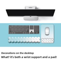 Ensemble deux pièces dégradé nuage léger, repose-poignet en mousse à mémoire de forme, tapis de souris de bureau avec support pour la main, vente en gros