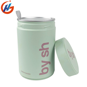 定制压花食品级草药粉锡瓶咖啡茶罐气密包装圆形金属茶罐 - Product Image 1