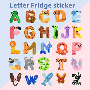 Juguete Educativo para Niños, Imán de Refrigerador con Dibujos Animados de Animales, Rompecabezas de Letras Minúsculas, Juguetes de Madera para Bebés, Rompecabezas Magnético de Madera - Product Image 1