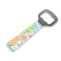 Ouvre-bouteille Anime personnalisable bon marché en vrac Ouvre-bouteille vierge en métal à sublimation époxy avec logo personnalisé pour promotion