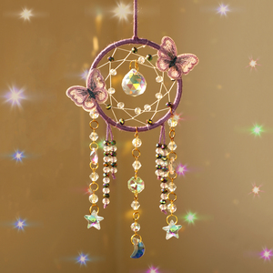 Papillon capteur de rêves enfants Boho petit cristal capteur de rêves Mini lune <span class=keywords><strong>voiture</strong></span> rétroviseur décor noël anniversaire femmes cadeaux - Product Image 5