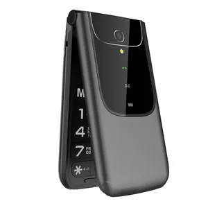 Commercio all'ingrosso Dual Sim 4G Flip telefono cellulare anziano pulsante grande carattere grande telefono Senior