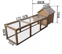 Cage à poulets de luxe écologique et imperméable pour l'extérieur, en bois de sapin chinois, pour maisons et meubles pour animaux de compagnie