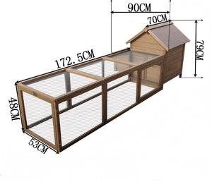 <span class=keywords><strong>Cage</strong></span> à poulets de luxe écologique et imperméable pour l'extérieur, en bois de sapin chinois, pour maisons et meubles pour animaux de compagnie - Product Image 2