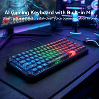 Teclado Mecánico para Juegos DarkBeacon Flux 84 HE, Cableado USB-C, Interruptor Rojo de Efecto Hall, Activación Rápida de 0.01 mm, Actuación Ajustable