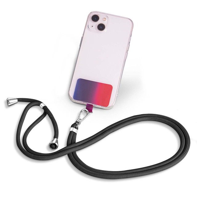 Adjustable Neck Strap Polyester Lanyards Universal Mobile Phone Case Compatible Crossbody Charm Chain Patch for Smartphones