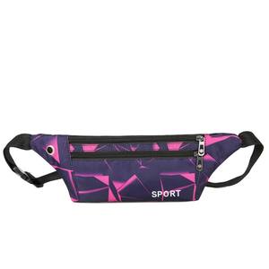 Sac de taille de sport pour hommes, sac banane multifonctionnel en tissu Oxford, bleu foncé avec poche zippée, sangle détachable - Product Image 2