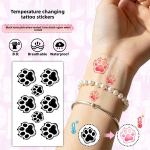 Autocollants de <span class=keywords><strong>tatouage</strong></span> semi-artisanaux <span class=keywords><strong>à</strong></span> transfert d'eau, <span class=keywords><strong>à</strong></span> changement de couleur selon la température, motif Succubus, pour doigts, effet peau humaine - Product Image 2