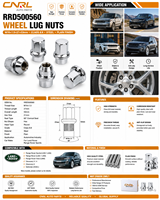 Écrous de roue et accessoires RuiLi RRD500560 M16*1.50 pour Land Rover LR3, écrous de roue ATV