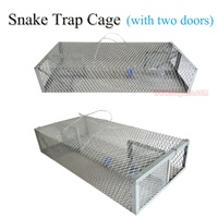 Piège à serpents et souris en métal pour extérieur, avec deux portes, pour capture vivante