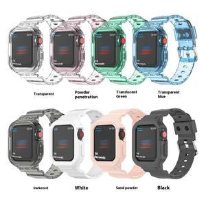 Fashion All-in-one TPU Smart Band for apple <b>Watch</b> S 8910 Generation 42 46mm Transparent <b>Watch</b> <b>Case</b> <b>Watch</b> Bnad - Product Image 2