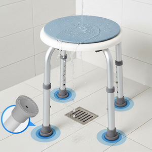 Tabouret de douche en alliage d'aluminium Qd, chaise de salle de bain réglable pour personnes âgées et handicapées, blanc 1,3 mm - Product Image 2