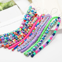 Perles d'argile polymère multicolore DIY, disques d'argile et boule de bijoux, perles d'espacement pour la fabrication de bijoux, vente en gros