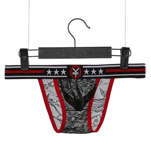 Amazzonia di vendita calda Custom da <span class=keywords><strong>uomo</strong></span> a vita bassa stampa di <span class=keywords><strong>pizzo</strong></span> Sexy attillato da <span class=keywords><strong>uomo</strong></span> <span class=keywords><strong>perizoma</strong></span> intimo - Product Image 3