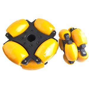 Installation de rainure de clavette 7 pouces roue omnidirectionnelle orange mobile omnidirectionnelle roue Omni - Product Image 3