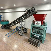 Machinerie de construction de bâtiments, machine automatique de fabrication de briques en ciment, machinerie de fabrication de briques