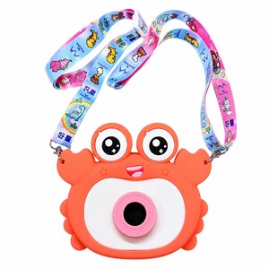 Ensemble de papeterie : Mini sac bandoulière en silicone en forme de crabe, mignon, étanche, pour tout-petits, avec pochette à monnaie réglable - Product Image 1