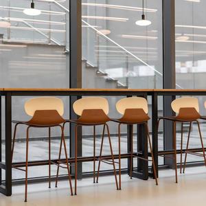 Ensemble de meubles de <span class=keywords><strong>Bar</strong></span> commerciaux Restaurant en plein air salle à manger chaise de <span class=keywords><strong>Bar</strong></span> haute en plastique hauteur de comptoir tabourets de <span class=keywords><strong>Bar</strong></span> pour cuisine vert forêt - Product Image 4