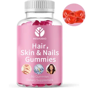 Biotin hair skin nail gummies customized label sugar-free pectin soft sweets natural vitamin hair growth fudge