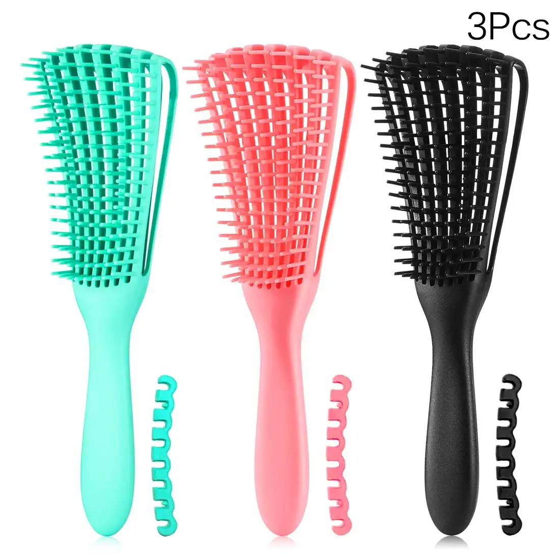 SC-01 Hairdressing Vent Feature Plastic Handle Spare Ribs Comb Detangling wave brush hard
