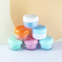 Pots en plastique PS à double paroi de 50 ml pour cosmétiques et shampoings, emballages givrés pour crèmes et lotions avec couvercle