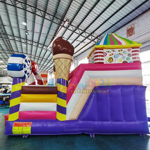 Castillo inflable comercial Sugarland, castillo hinchable Candy Land con tobogán. - Product Image 2
