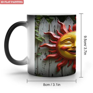 Frosted Black <b>Ceramic</b> <b>Mug</b> 11oz Sublimation Blank Heat Activated Cup For Custom Printing - Product Image 1