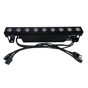 40W 9 눈 LED 4 in1 고출력 램프 비즈 DMX512 RGB 나이트 클럽 바 DJ 디스코 웨딩 방수 무대 조명 LED 벽 와셔