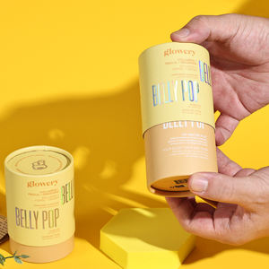 Boîte cylindrique en carton écologique de haute qualité pour l'emballage du café artisanal avec logo imprimé au laser pour le thé en vrac, tube en papier personnalisé - Product Image 1