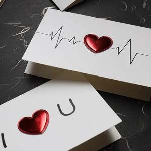 Carte <span class=keywords><strong>de</strong></span> voeux <span class=keywords><strong>de</strong></span> la Saint-Valentin faite à la main avec enveloppe Thanksgiving petit papier imprimé bénédiction mariage avec message <span class=keywords><strong>de</strong></span> saut d'amour - Product Image 2