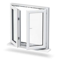 Ventana Abatible de Aluminio con Rotura de Puente Térmico, Doble Acristalamiento, Eficiencia Energética, Insonorizada, para Casa o Villa
