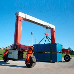 40-60 톤 유압 엔진 PLC 제어 모터 기어 베어링 고무 타이어 갠트리 크레인 - Product Image 1