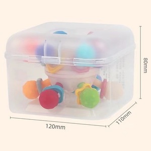 Jouet sensoriel pour bébé avec hochet et anneau de dentition, cube d'activités <span class=keywords><strong>en</strong></span> silicone souple sans BPA, pour nourrissons de 0 à 12 mois, cadeau pour le développement précoce - Product Image 3