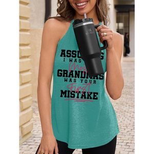 Womens Halter Workout Tank Top Sleeveless Graphic Loose Racerback Athletic Cami <b>Shirt</b> Summer Yoga Top Breathable Spandex - Product Image 2