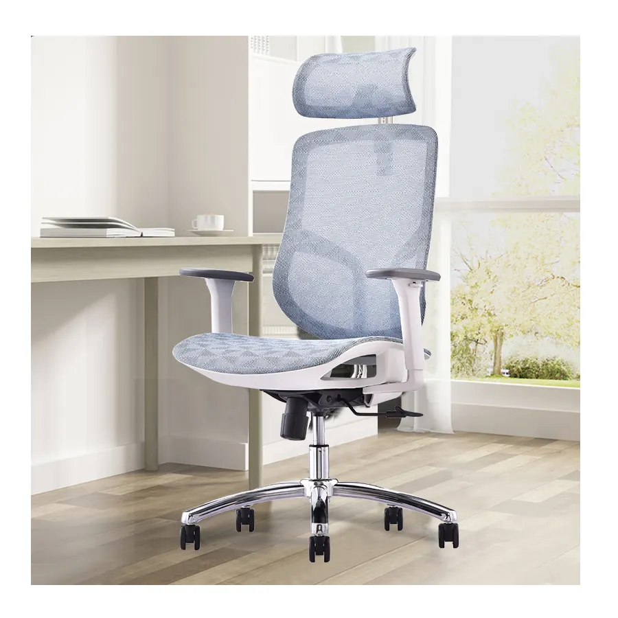 Wholesale Professional Manufacture Office Mesh Adjustable Furniture manager 360 swivel mesh manager office Chairs with headrest