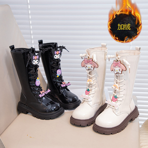 Girls' Long Boots Autumn and Winter New Cartoon PU Boots Soft Sole Kids Long Boots - Product Image 2