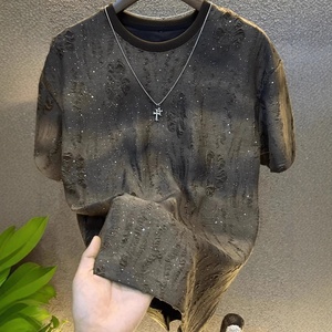 Nouveau T-<span class=keywords><strong>shirt</strong></span> d'été Gypsophile à manches courtes pour <span class=keywords><strong>homme</strong></span> – T-<span class=keywords><strong>shirt</strong></span> décontracté <span class=keywords><strong>slim</strong></span> <span class=keywords><strong>fit</strong></span> style américain - Product Image 1