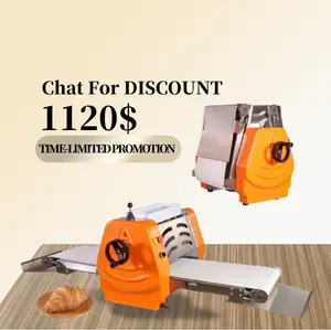 Portable bread ce tabletop electric pastry table top manual croissant mini dough sheeter machine roller small 220v for home use