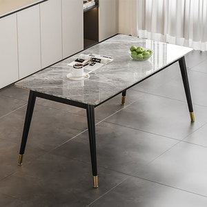 Set <span class=keywords><strong>Tavolo</strong></span> <span class=keywords><strong>da</strong></span> Pranzo di Lusso <span class=keywords><strong>con</strong></span> Piano in Pietra Sinterizzata, Design Moderno, <span class=keywords><strong>6</strong></span> Posti, <span class=keywords><strong>con</strong></span> <span class=keywords><strong>Sedie</strong></span> per Hotel, <span class=keywords><strong>Cucina</strong></span>, Appartamento - Product Image 6