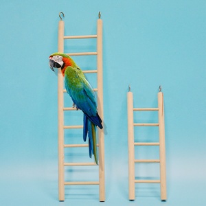 MIDEPET, Juego de 2 uds., <span class=keywords><strong>escalera</strong></span> de <span class=keywords><strong>madera</strong></span> interactiva, jaula para pájaros, juguete de escalada colgante para periquitos, loros, juguetes de proveedor de alta calidad - Product Image 1