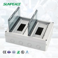 Caja de Distribución Eléctrica de Superficie para Exteriores HT de 24 Vías, IP65, ABS, PC, Plástico, Impermeable, Caja de Conexiones, MCB