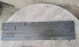 Moderner Stil Natürliche Schwarze Außenwandverkleidung Rustikale Schieferplatte Gespaltene Oberfläche Säurebeständige Kulturverblendung - Product Image 2