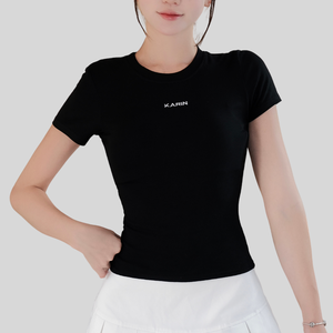 เสื้อยืดฟิตเนสยิมสำหรับผู้หญิงเสื้อวิ่งโยคะฟิตเนสเสื้อโลโก้กีฬา - Product Image 1